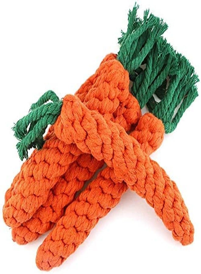 Smart Pups Durable Cotton Poly Mix Dog Rope Toy - Carrot Rope Toy, Ball Toy, Dumbell Rope Toy and Knotted Rope Toy Set for Aggressive Chewers Dogs and Puppies (Pack of 6, Multicolor) - Image 3